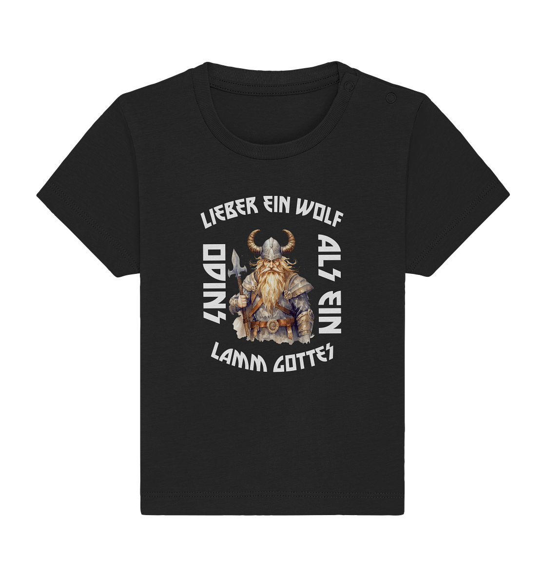 LIEBER EIN WOLF ODINS NO 3  - STREETWEAR - STATEMENT     - Baby Organic Shirt