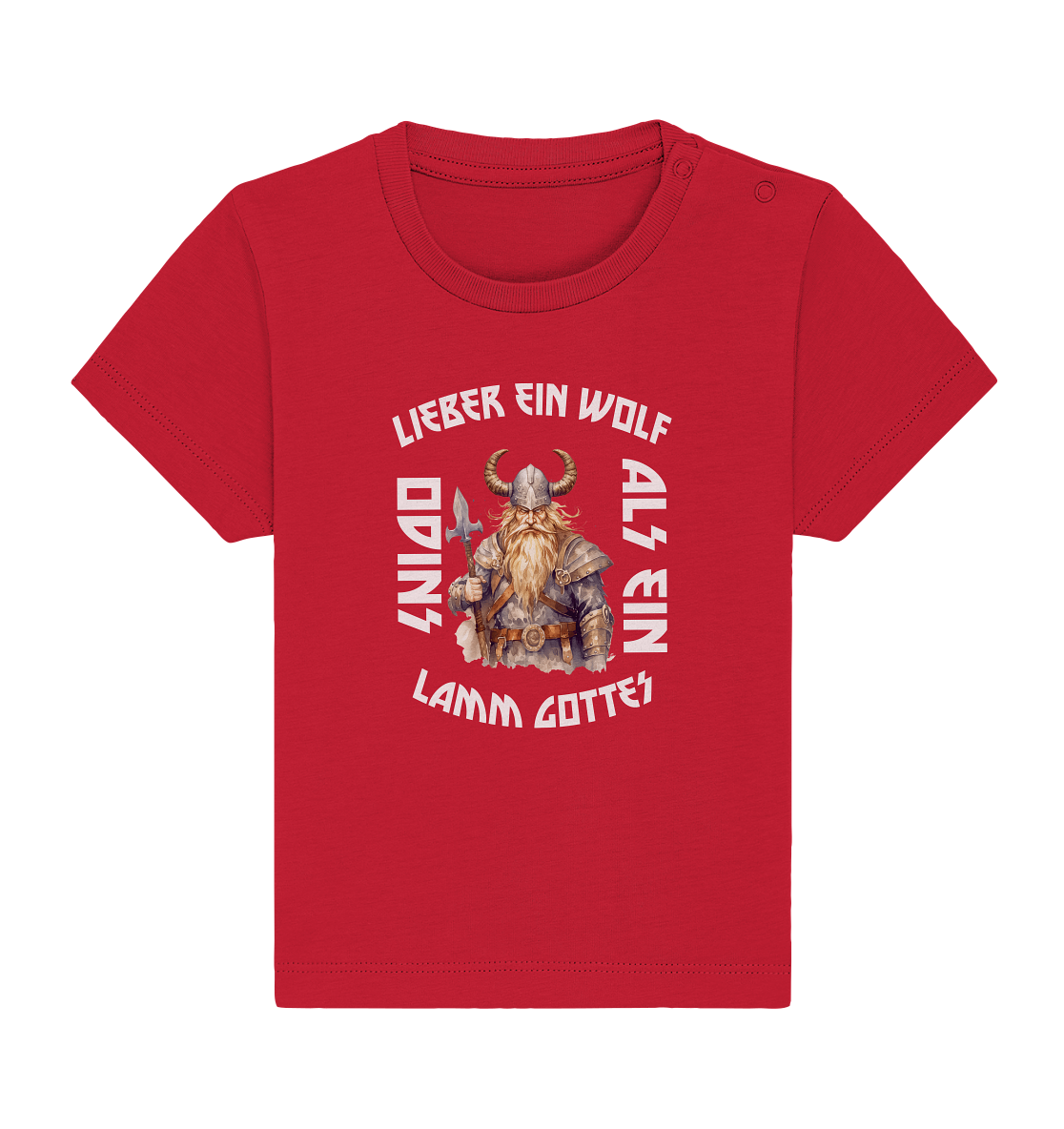 LIEBER EIN WOLF ODINS NO 3  - STREETWEAR - STATEMENT     - Baby Organic Shirt