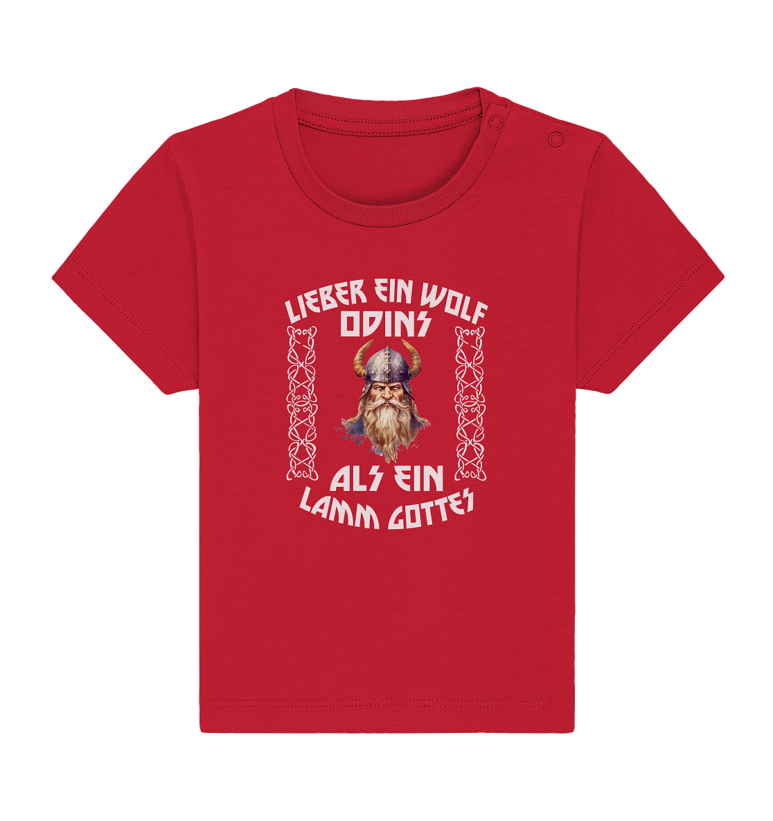 LIEBER EIN WOLF ODINS NO 4  - STREETWEAR - STATEMENT   - Baby Organic Shirt