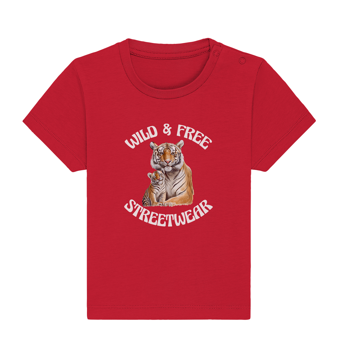 WILD & FREE NO 14 TIGER FAMILY  - STREETWEAR - STATEMENT  - Baby Organic Shirt