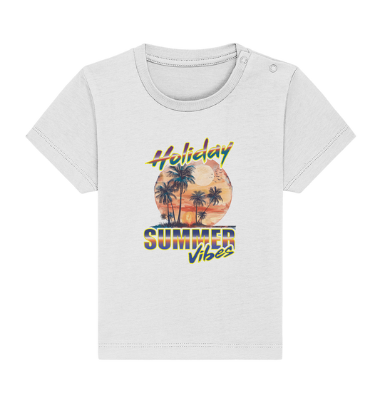 Urlaubs Shirt Holiday Summer Vibes - Baby Organic Shirt