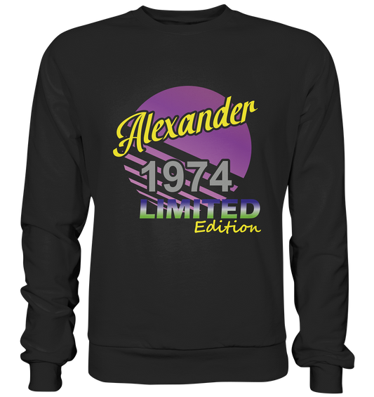 Alexander Limited Edition 1974 Geburtstag Jahrgang 1974 Männer  - Basic Sweatshirt