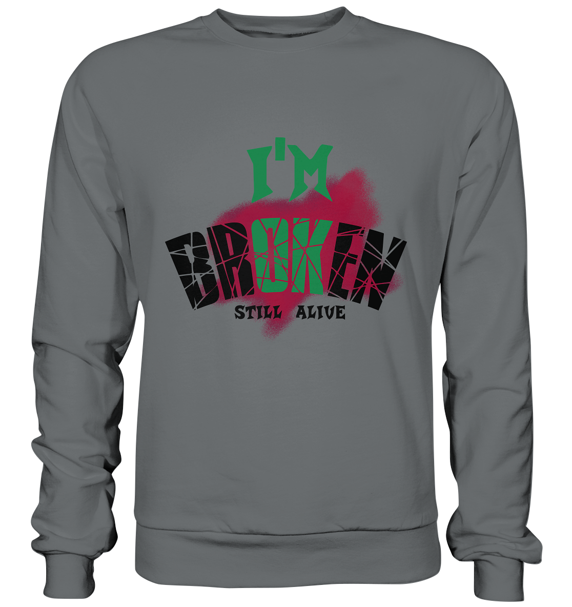 I'M OK - I'M BROKEN - STREETWEAR COOLE SPRÜCHE - Basic Sweatshirt