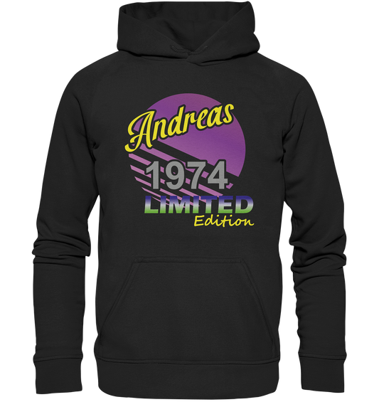 Andreas Limited Edition 1974 Geburtstag Jahrgang 1974 Männer- Hoodie