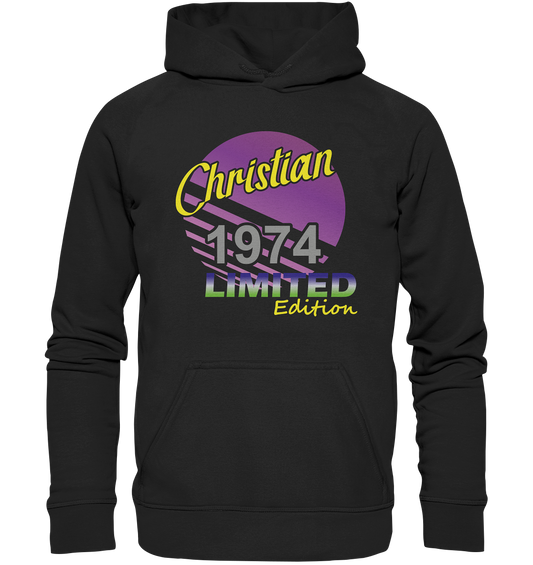 Christian Limited Edition 1974 Geburtstag Jahrgang 1974 Männer   - Basic Unisex Hoodie