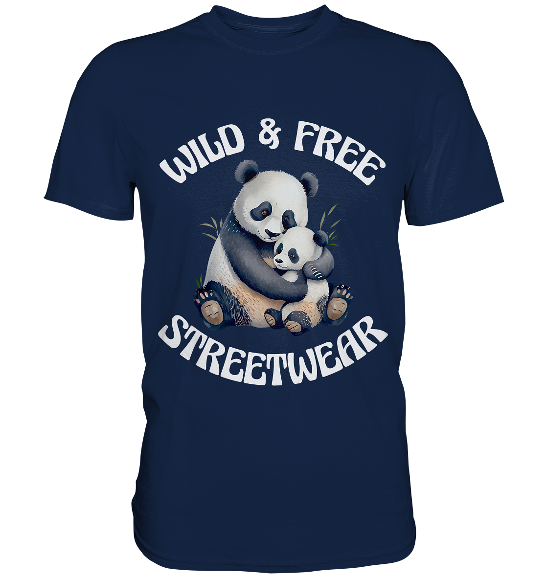 WILD & FREE NO 12 PANDA FAMILY  - STREETWEAR - STATEMENT    - Classic Shirt