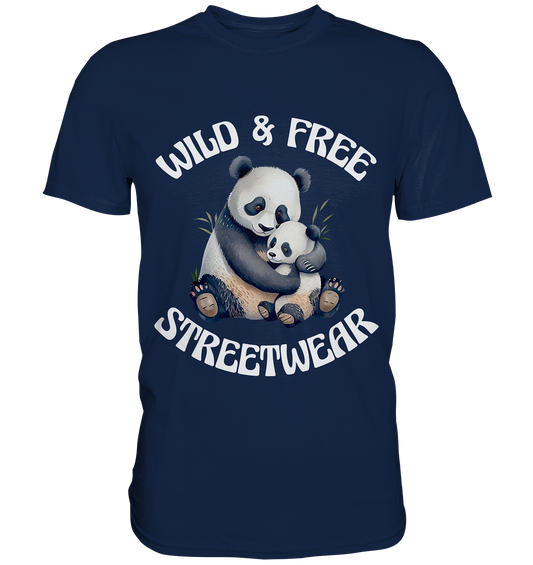 WILD & FREE NO 12 PANDA FAMILY  - STREETWEAR - STATEMENT    - Classic Shirt