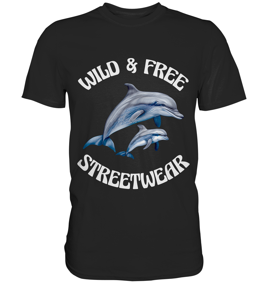 WILD & FREE NO 10 DOLPHIN FAMILY  - STREETWEAR - STATEMENT   - Classic Shirt