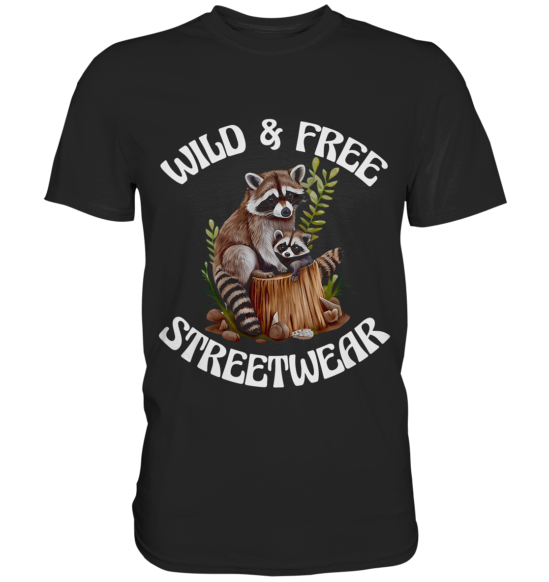 WILD & FREE NO 16 RACOON FAMILY  - STREETWEAR - STATEMENT  - Classic Shirt