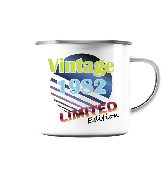 Jahrgang 1982- Tassen Limited Edition - Vintage - Emaille Tasse (Silber)