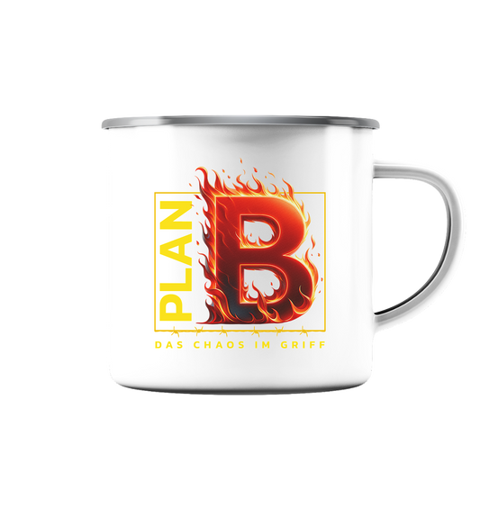 Plan B - Emaille Tasse (Silber)