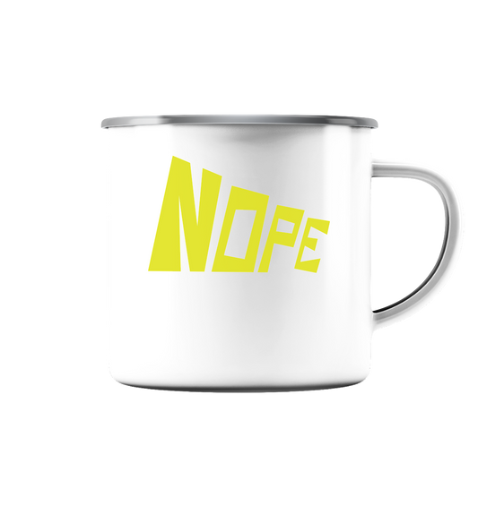 NOPE NO 2 - Emaille Tasse (Silber)