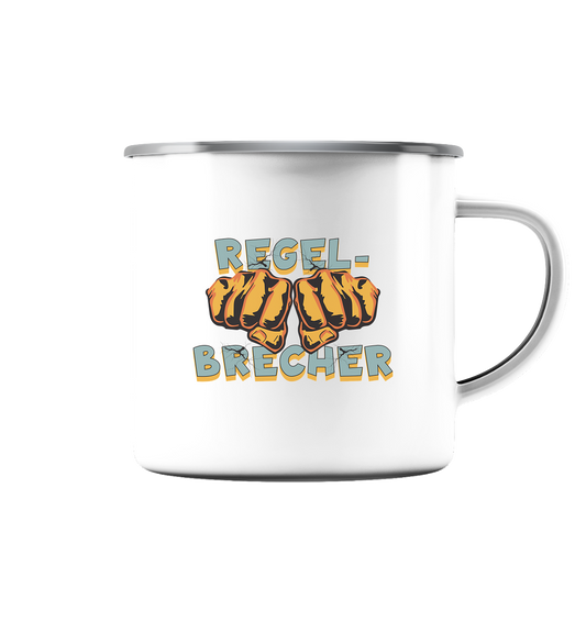 Regelbrecher - Statement   - Emaille Tasse (Silber)