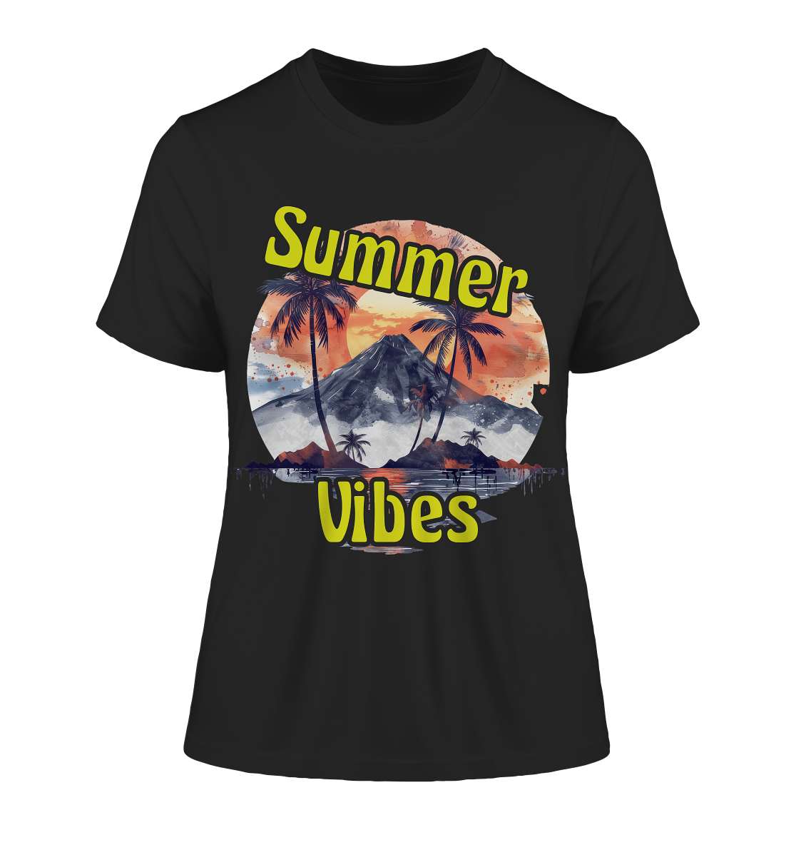 Sommer Shirt - Summer Vibes  - Fitted Ladies Organic Shirt