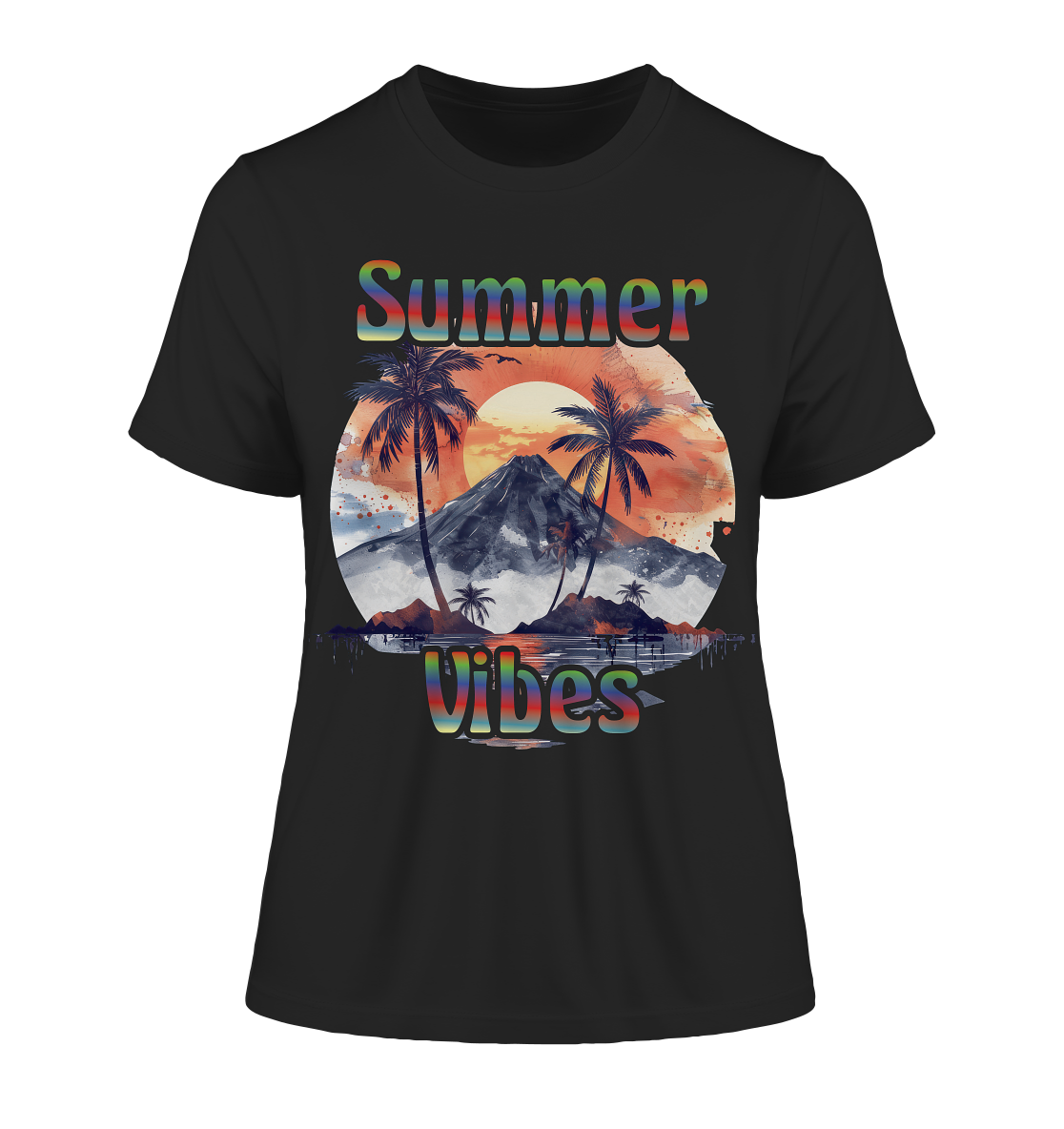 Summer Vibes - Sommer Shirts - Fitted Ladies Organic Shirt