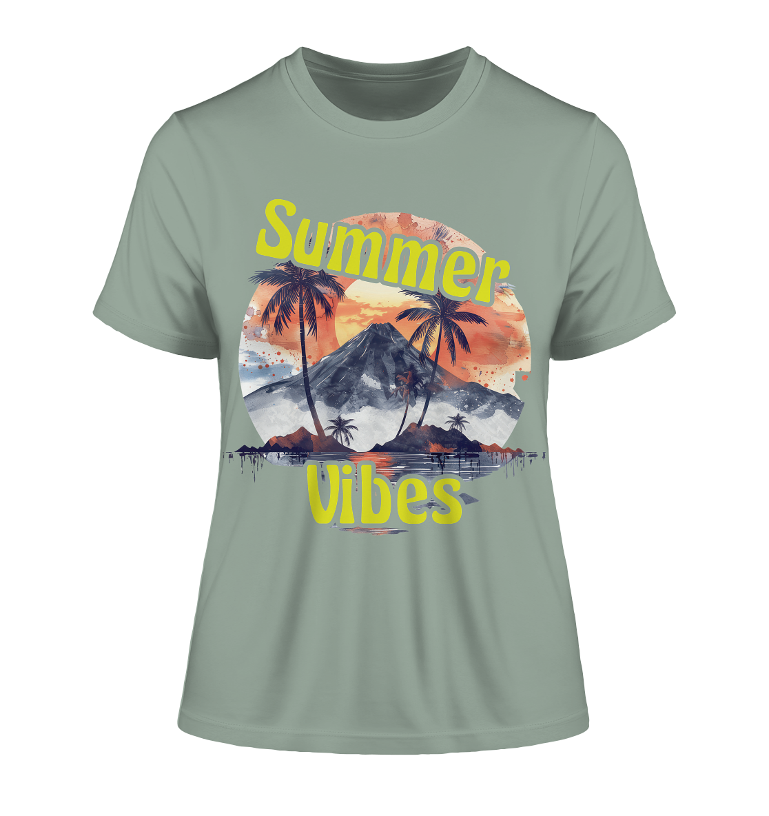 Sommer Shirt - Summer Vibes  - Fitted Ladies Organic Shirt