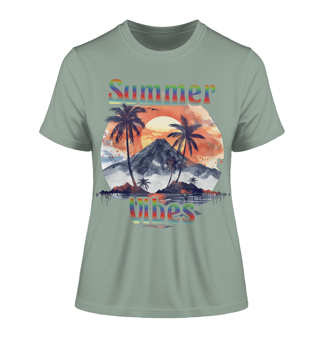 Summer Vibes - Sommer Shirts - Fitted Ladies Organic Shirt