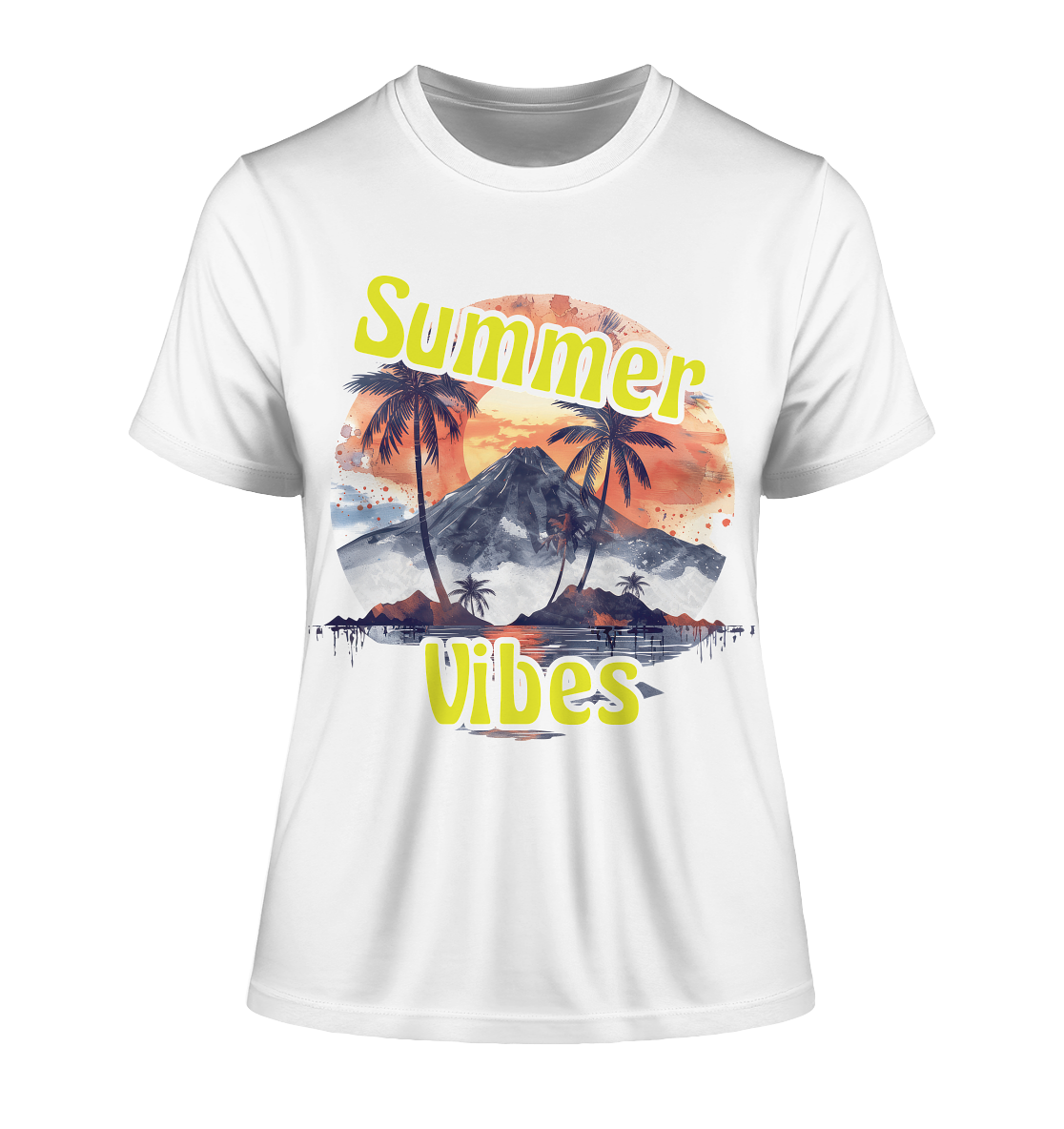 Sommer Shirt - Summer Vibes  - Fitted Ladies Organic Shirt