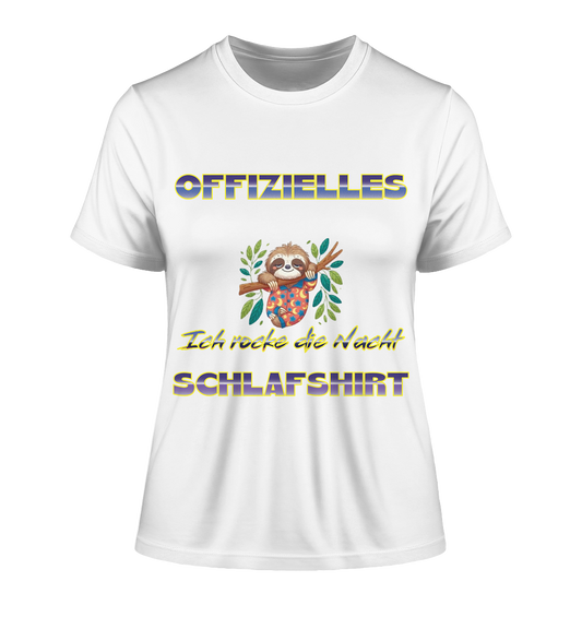 Offizielles Schlafshirt - Rocke die Nacht - Fitted Damen Organic Shirt