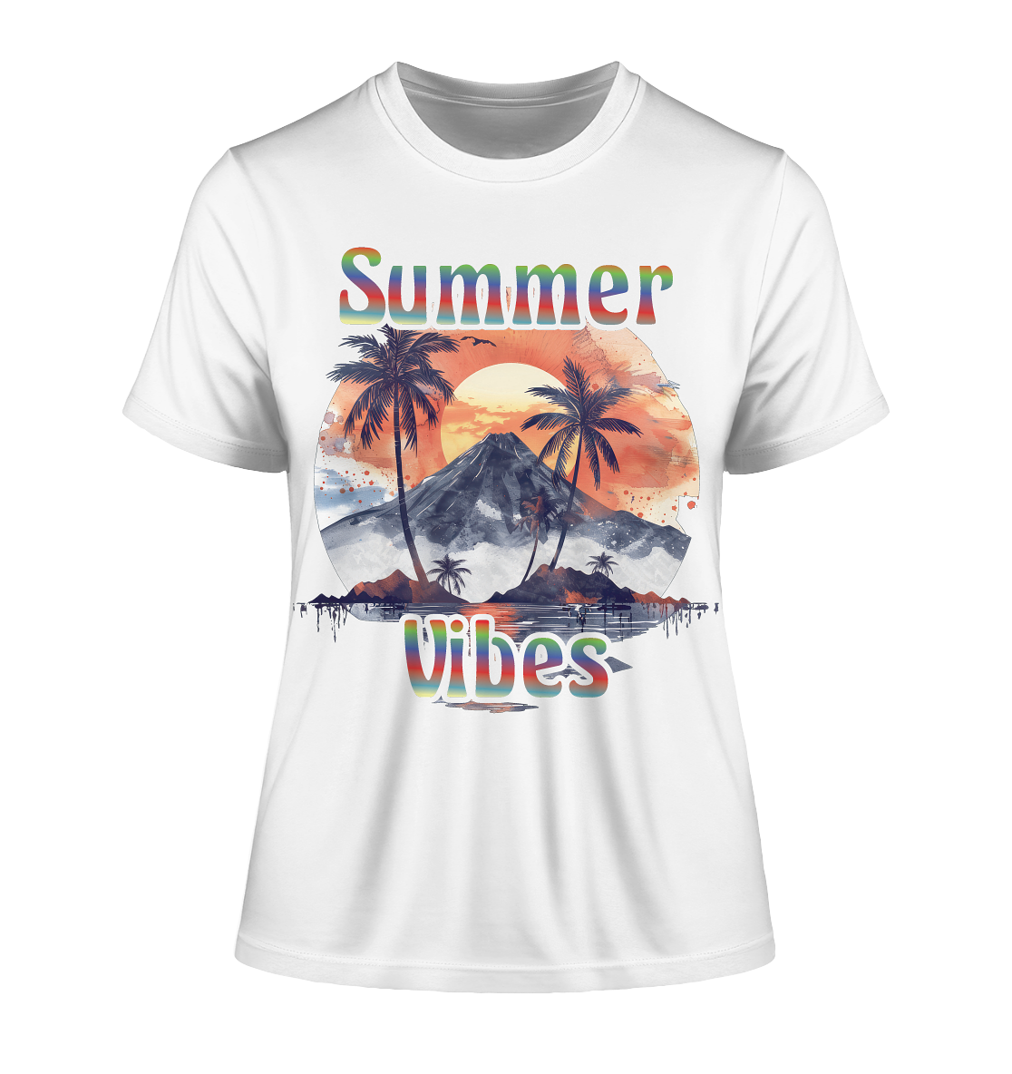 Summer Vibes - Sommer Shirts - Fitted Ladies Organic Shirt