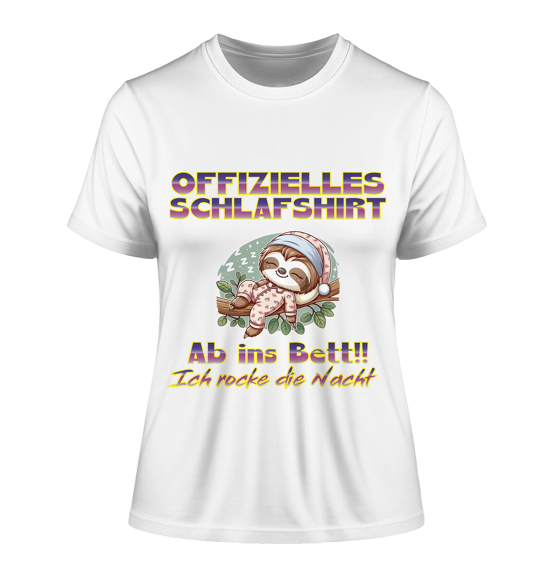 Schlafshirt - Ich rocke die Nacht - Fitted Damen Organic Shirt