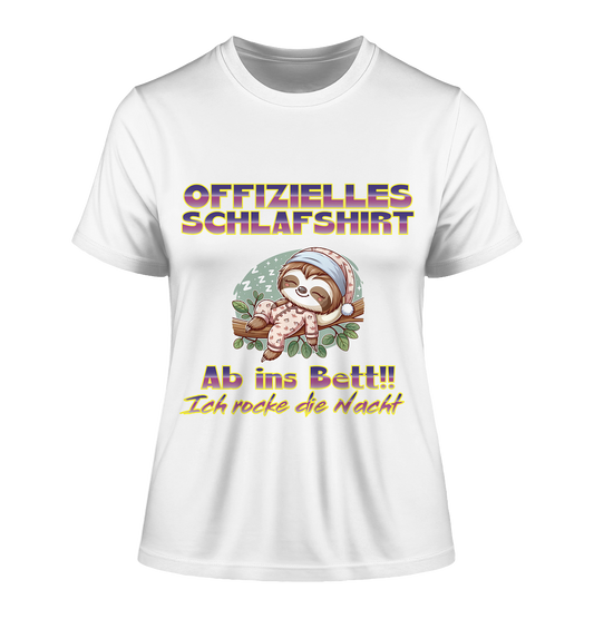 Schlafshirt - Ich rocke die Nacht - Fitted Damen Organic Shirt