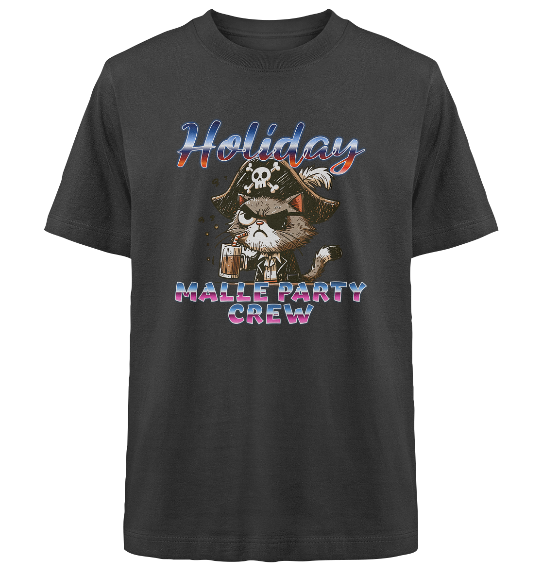 Urlaubsshirt Malle- Party Crew - Heavy Oversized Organic Shirt