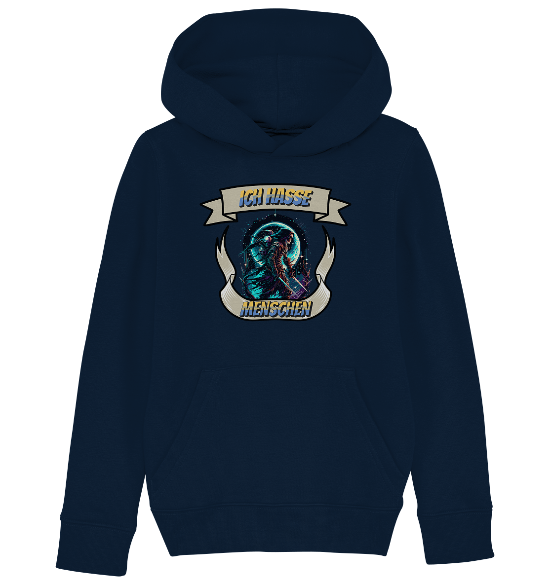 Reaper - Ich hasse Menschen Streetwear - Kids Organic Hoodie