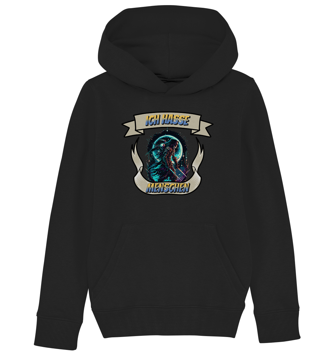 Reaper - Ich hasse Menschen Streetwear - Kids Organic Hoodie