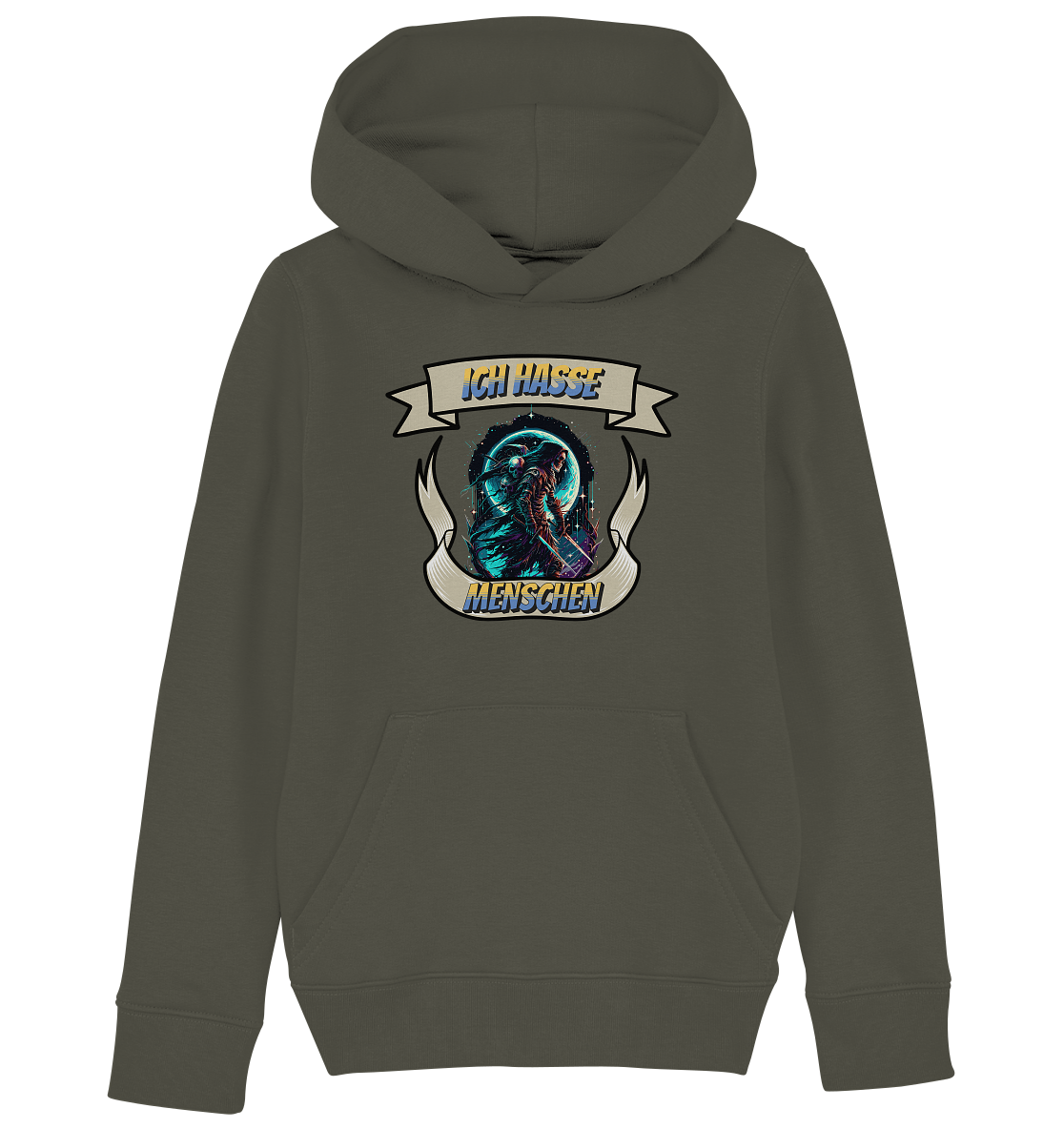 Reaper - Ich hasse Menschen Streetwear - Kids Organic Hoodie