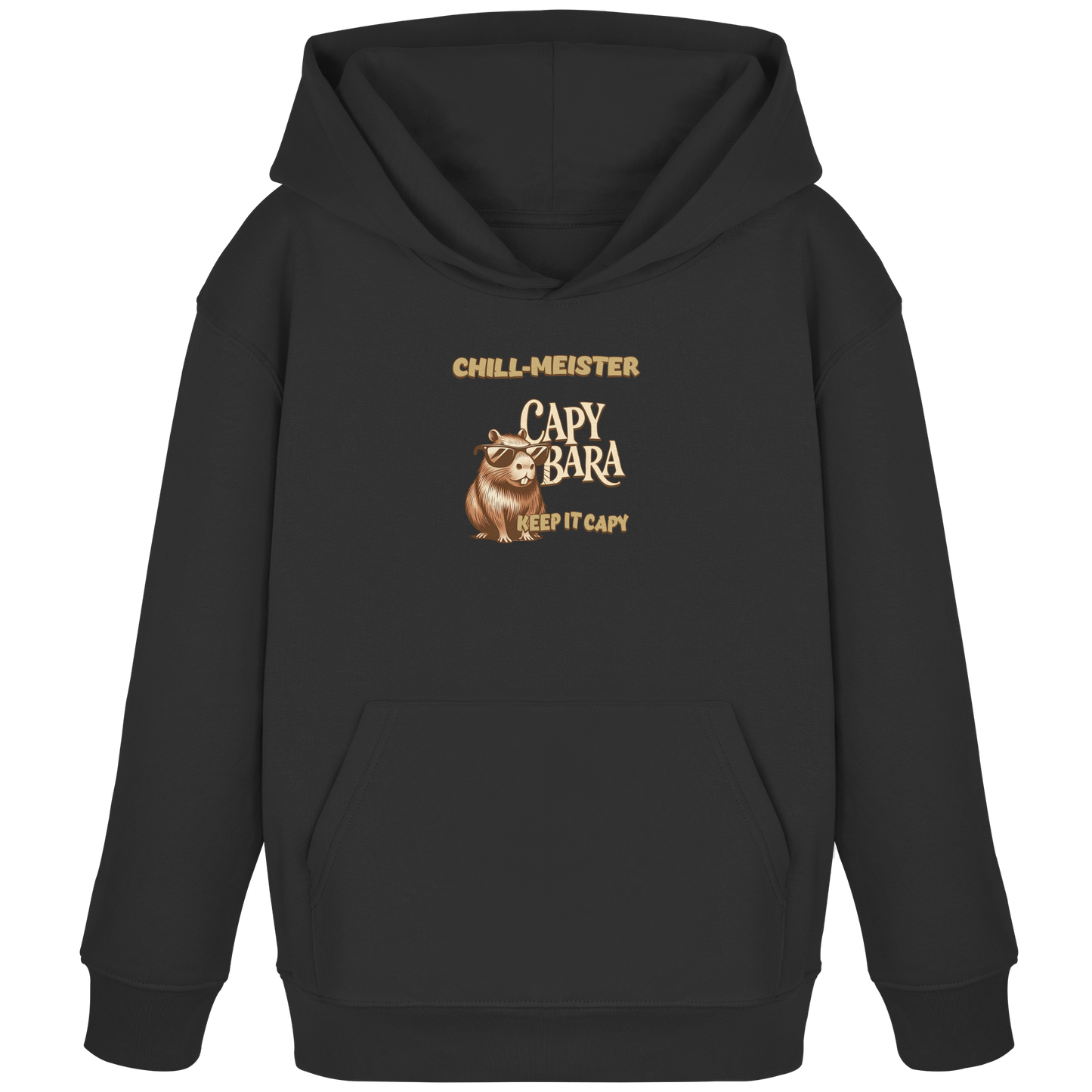 Chill-Meister Capybara – Doppel-Print (Front & Back) - Kids Organic Hoodie
