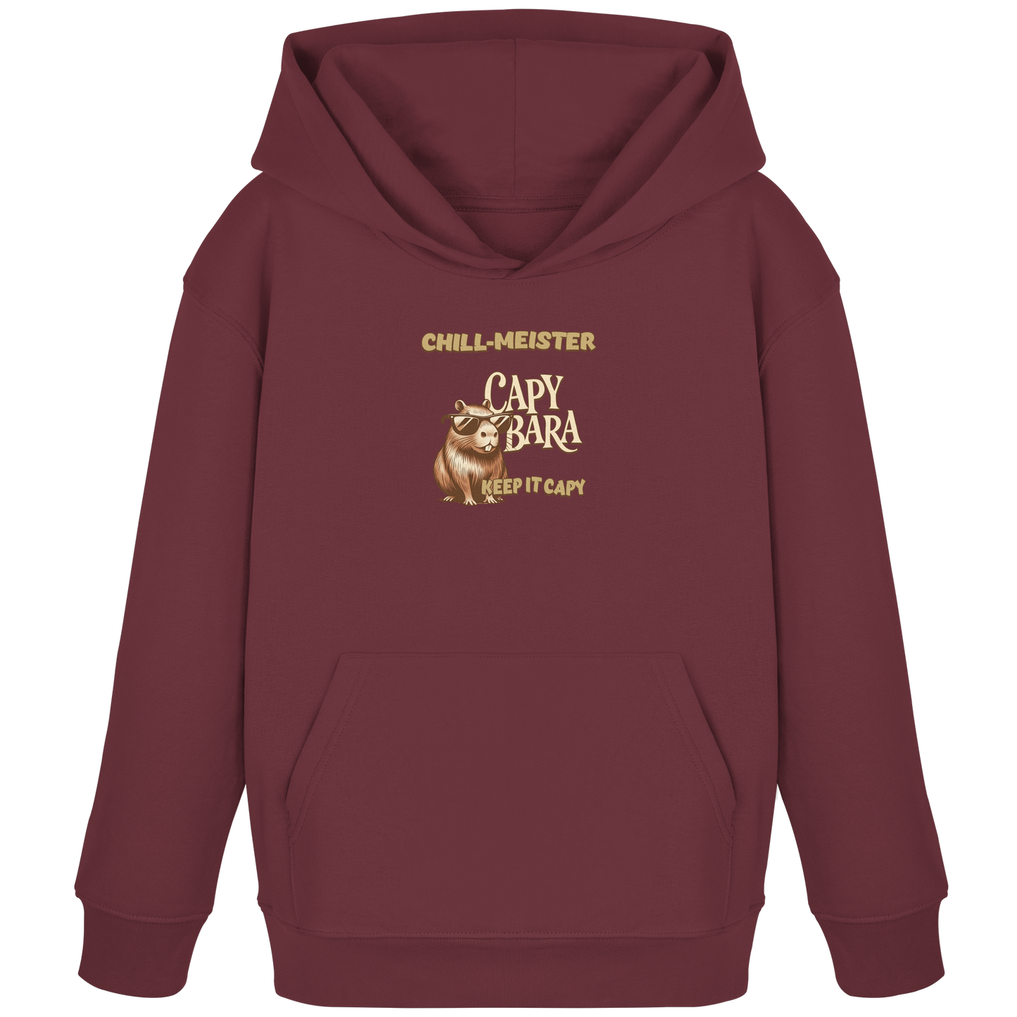 Chill-Meister Capybara – Doppel-Print (Front & Back) - Kids Organic Hoodie