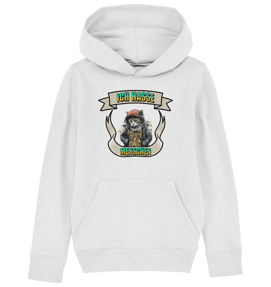 Streetwear- Ich hasse Menschen  - Kids Organic Hoodie