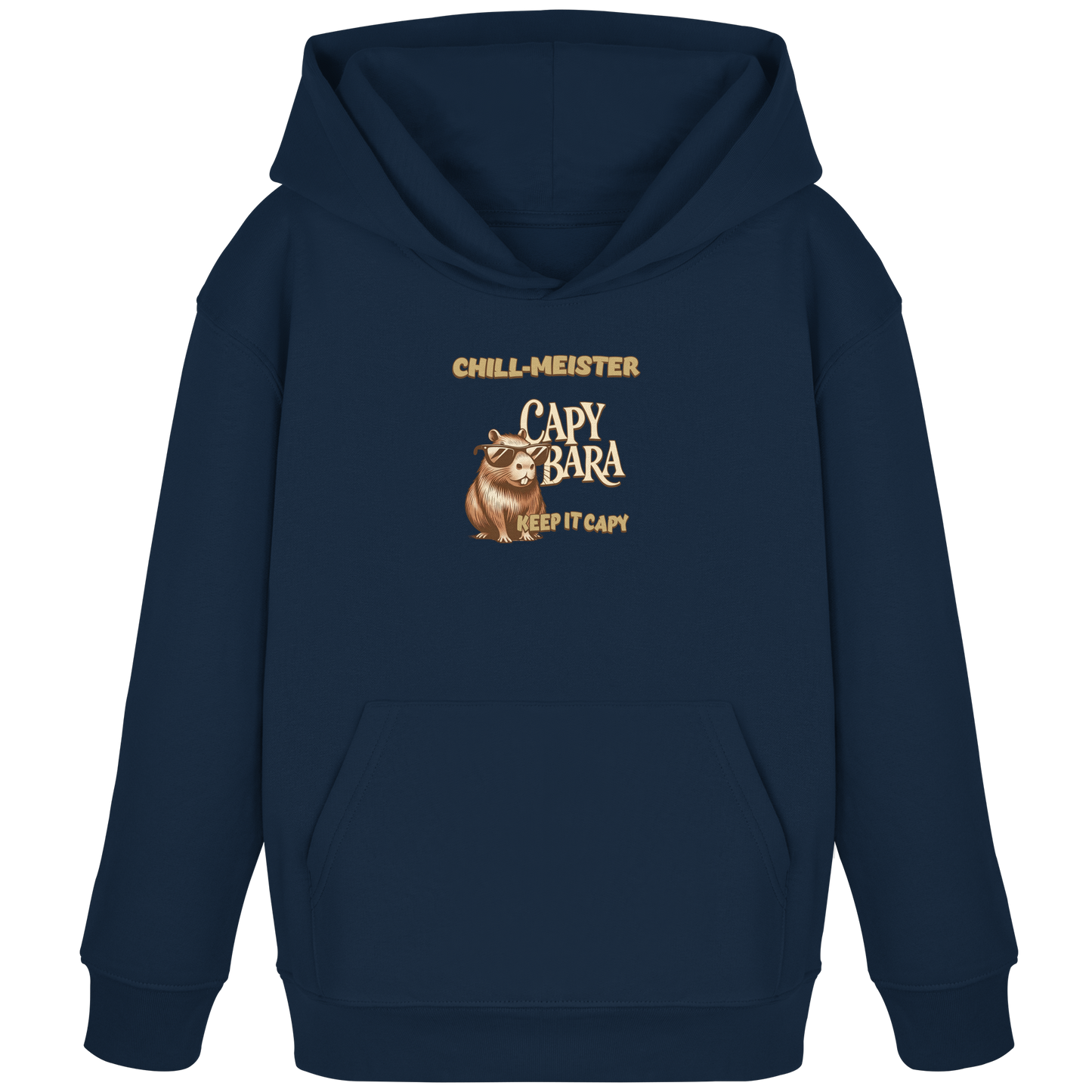 Chill-Meister Capybara – Doppel-Print (Front & Back) - Kids Organic Hoodie