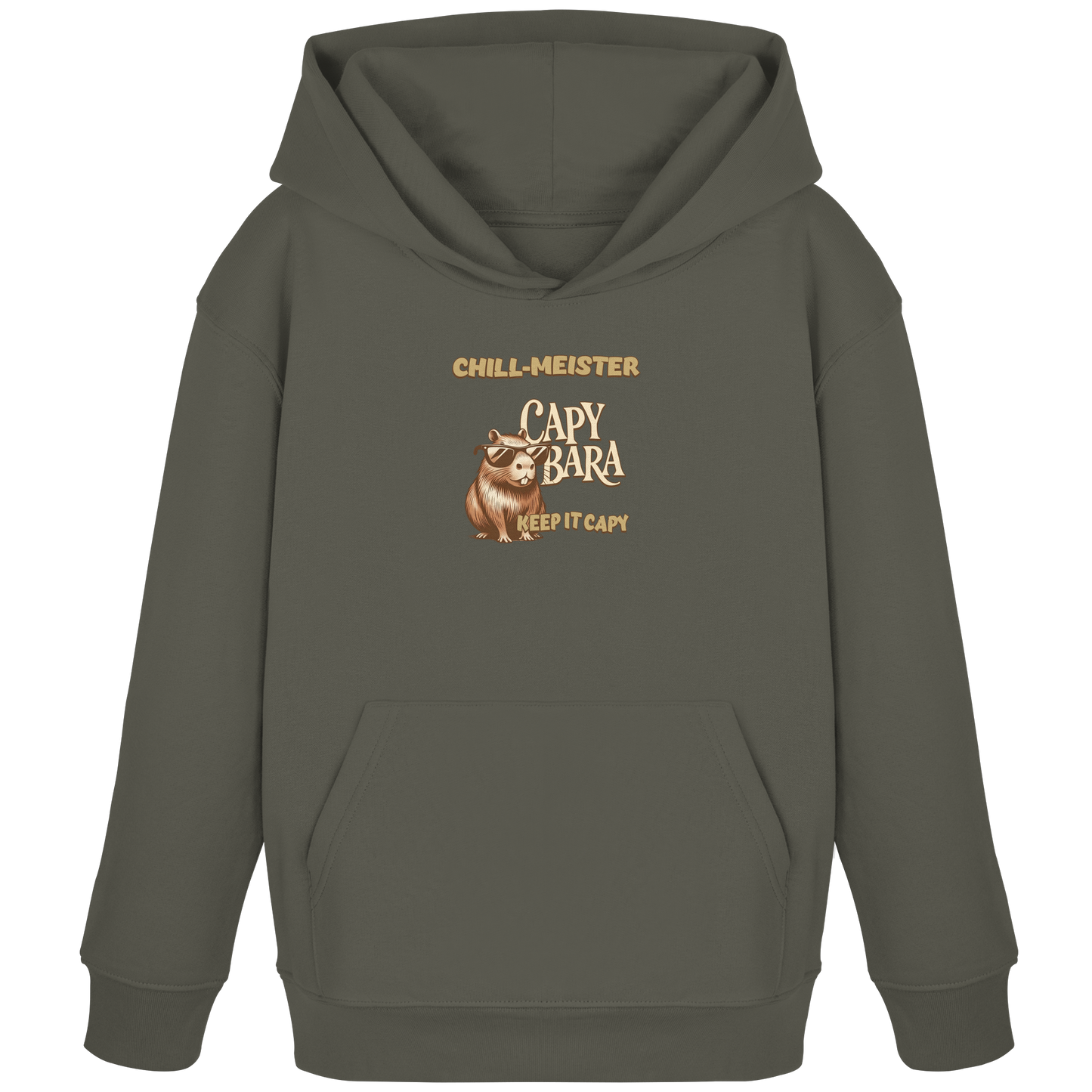 Chill-Meister Capybara – Doppel-Print (Front & Back) - Kids Organic Hoodie