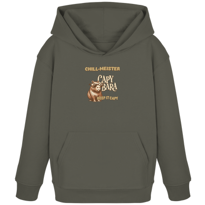 Chill-Meister Capybara – Doppel-Print (Front & Back) - Kids Organic Hoodie