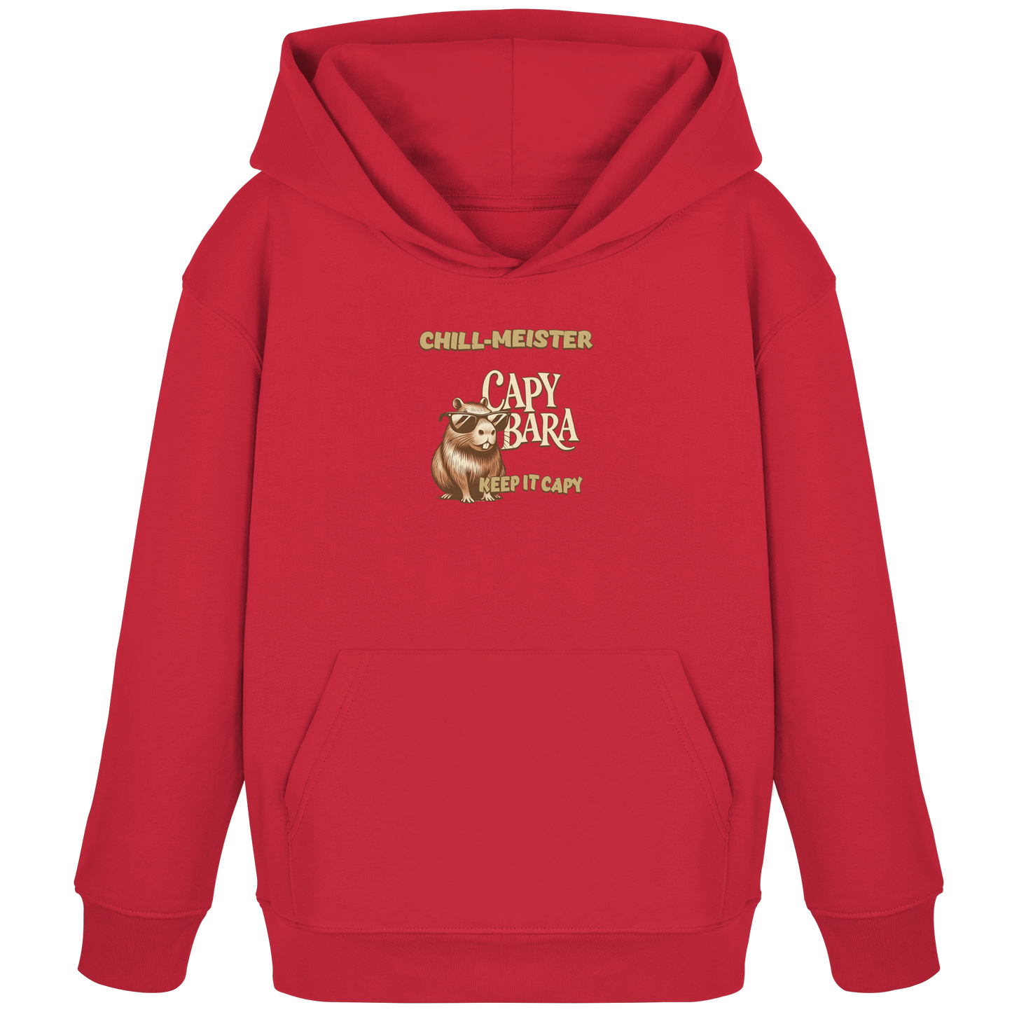 Chill-Meister Capybara – Doppel-Print (Front & Back) - Kids Organic Hoodie