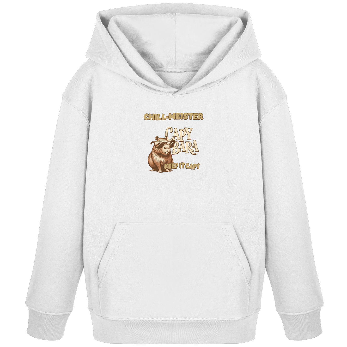 Chill-Meister Capybara – Doppel-Print (Front & Back) - Kids Organic Hoodie