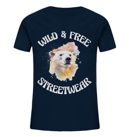 WILD & FREE NO 6 POLAR BEAR - STREETWEAR - STATEMENT - Kids Organic Shirt