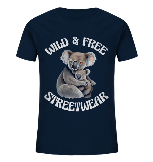 WILD & FREE NO 13 KOALA FAMILY  - STREETWEAR - STATEMENT    - Kids Organic Shirt