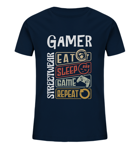 GAMER STREETWEAR - EAT - SLEEP STATEMENT - Kids Organic Shirt