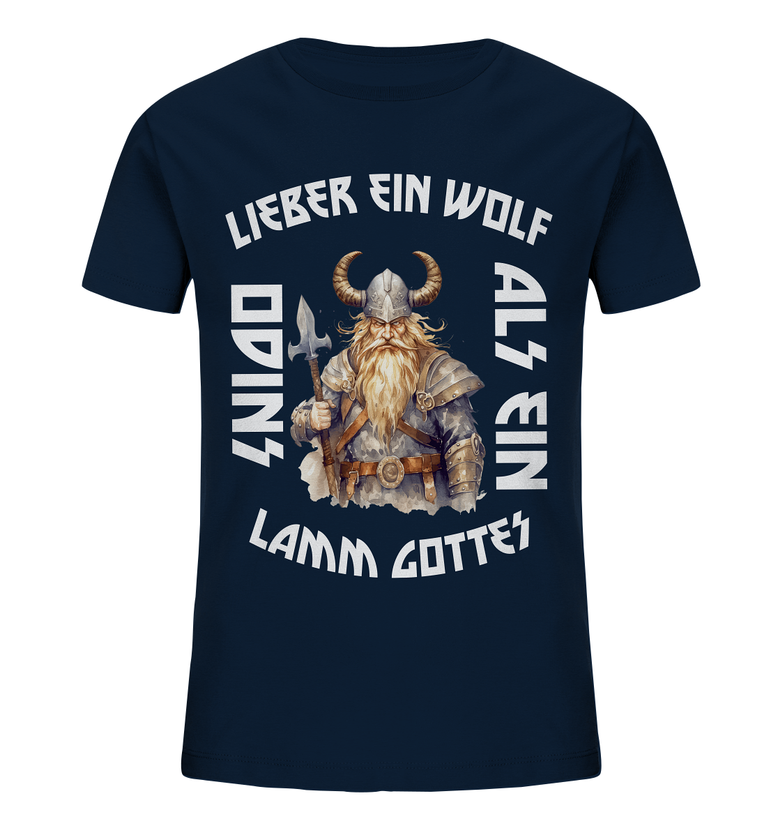 LIEBER EIN WOLF ODINS NO 3  - STREETWEAR - STATEMENT     - Kids Organic Shirt