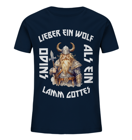 LIEBER EIN WOLF ODINS NO 3  - STREETWEAR - STATEMENT     - Kids Organic Shirt