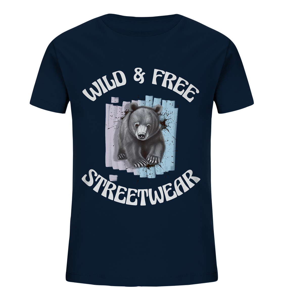 WILD & FREE NO 7 BABY BEAR - STREETWEAR - STATEMENT  - Kids Organic Shirt