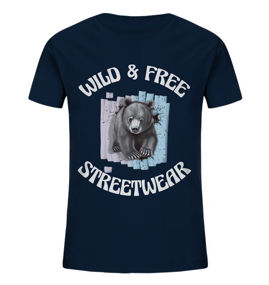 WILD & FREE NO 7 BABY BEAR - STREETWEAR - STATEMENT  - Kids Organic Shirt