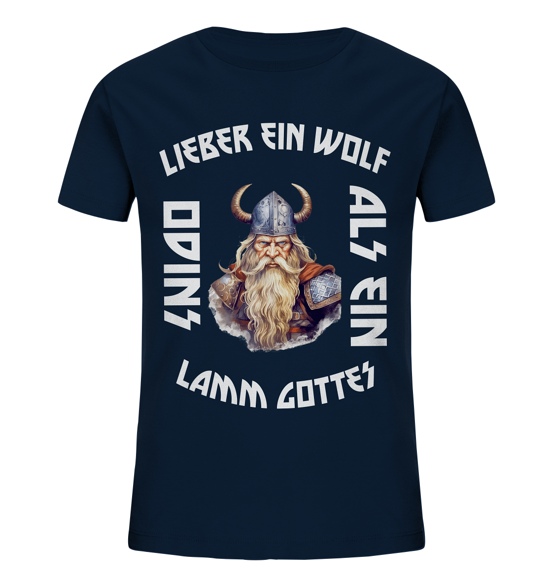 LIEBER EIN WOLF ODINS NO 2  - STREETWEAR - STATEMENT    - Kids Organic Shirt