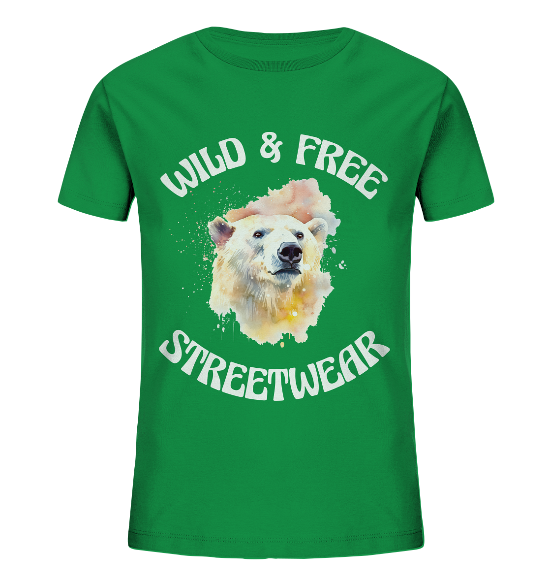 WILD & FREE NO 6 POLAR BEAR - STREETWEAR - STATEMENT - Kids Organic Shirt