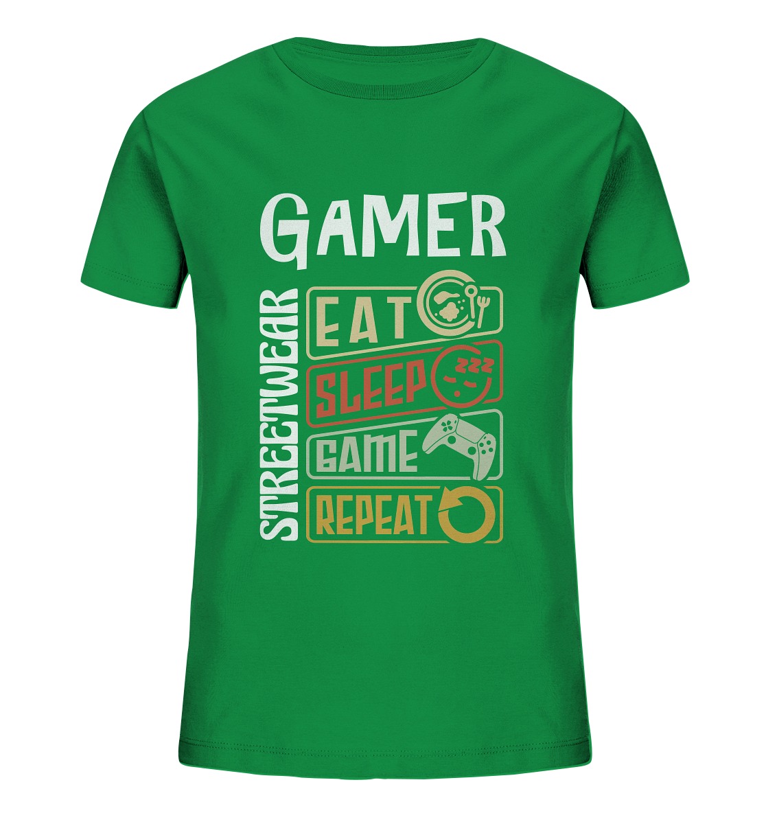 GAMER STREETWEAR - EAT - SLEEP STATEMENT - Kids Organic Shirt