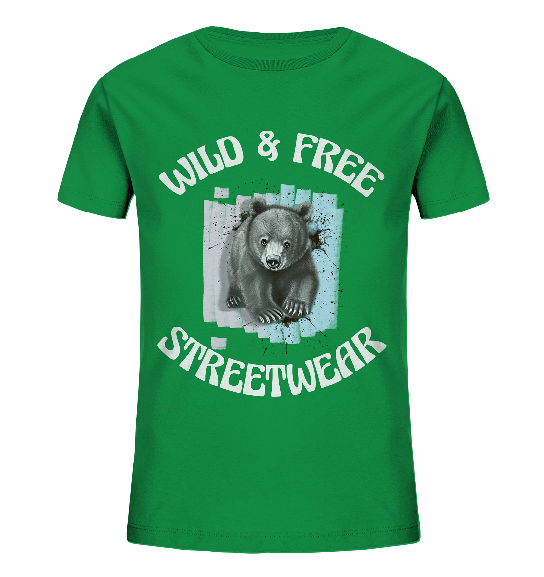 WILD & FREE NO 7 BABY BEAR - STREETWEAR - STATEMENT  - Kids Organic Shirt