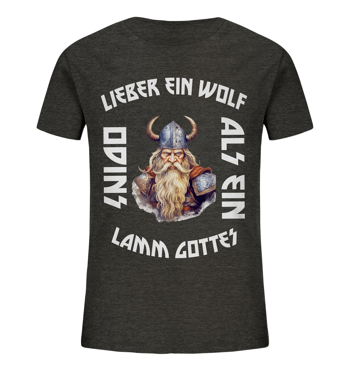 LIEBER EIN WOLF ODINS NO 2  - STREETWEAR - STATEMENT    - Kids Organic Shirt